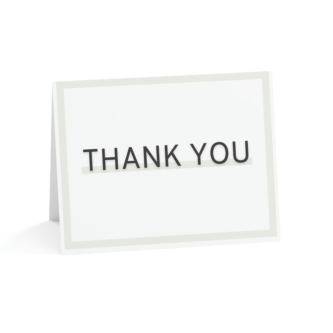 Minimalist Thank You Cards Envelopes Included Etsy