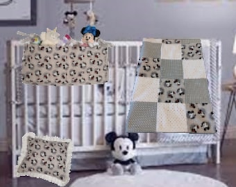Mickey and Minnie Crib Quilt Set of 3