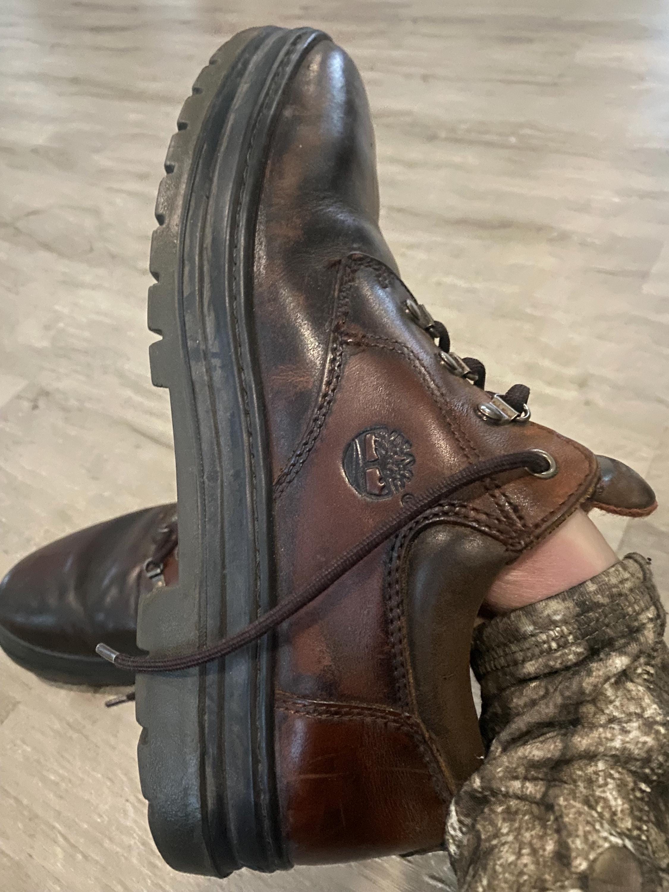 Vintage Timberland Leather Low-cut Boots, Men display picture 2