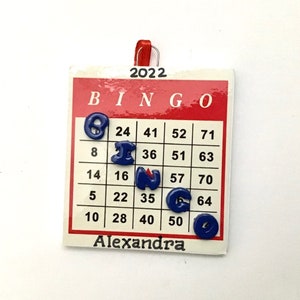 Cartão de Bingo - Enfeite de Natal Personalizado - Clube de Bingo - Vencedor