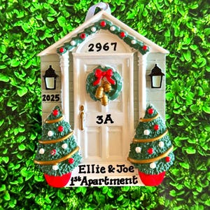 Our First Apartment Our New Home My First apartment - White Door Personalized Ornament - New Home - Housewarming Gift , Real Estate Client