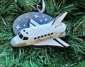 Rocket Spaceship-Personalized Christmas Ornament - Astronaut