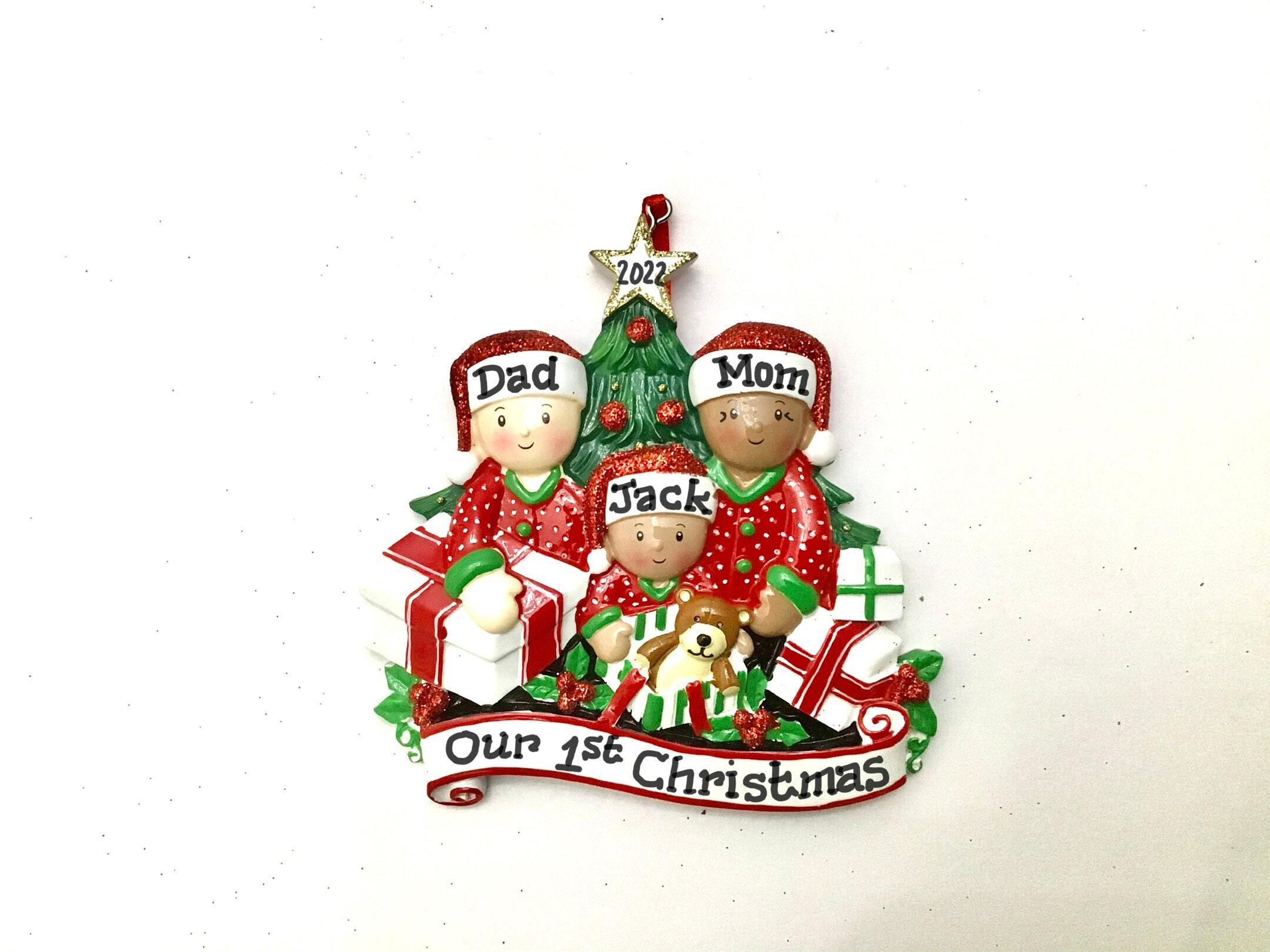 Personalized Family Ornament 2023 - Christmas Family Ornament With Cat Family Of 6 Cat Ornament 2023 - Free Customization - UK