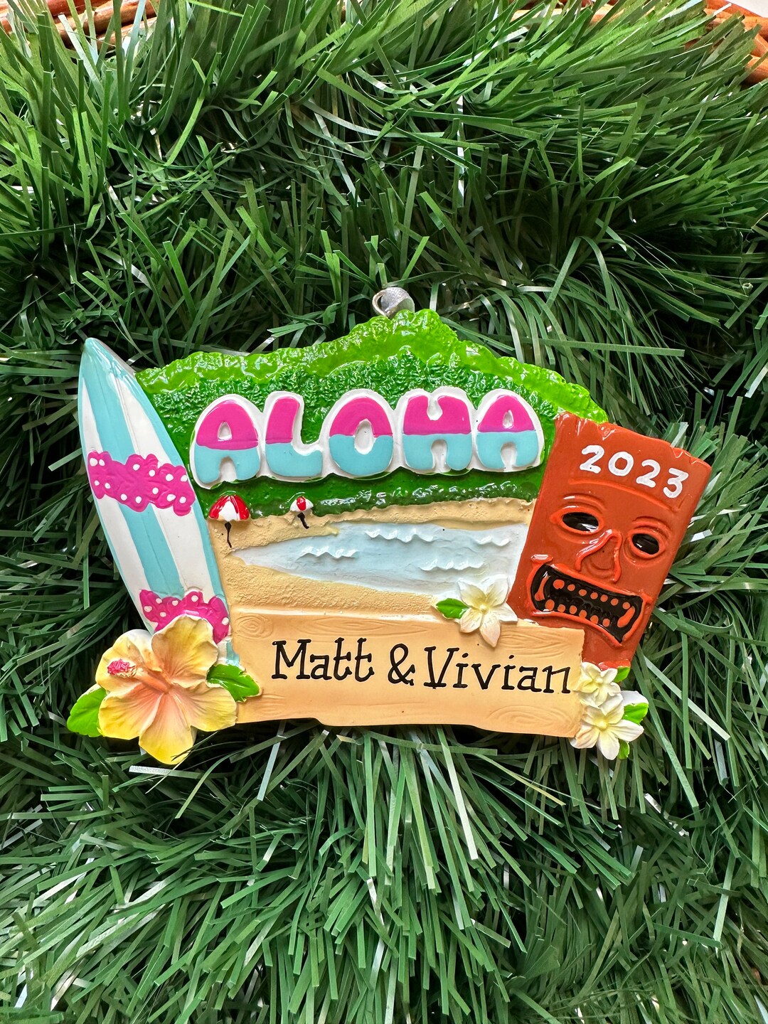 Aloha -honolulu-hawaii- Aloha - Vacation- Travel Personalized Christmas ...