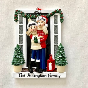 Our First Apartment- Our First Home-Move in Couple - Farmhouse Couple with Optional dog or cat- Personalized Christmas Ornament- New Home