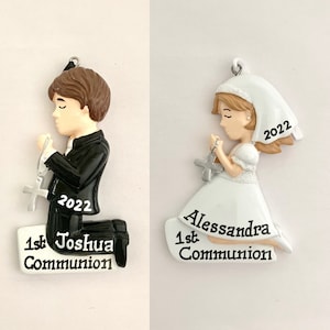 Personalized First Holy Communion Boy  Girl Christmas Ornament- Favor Gift