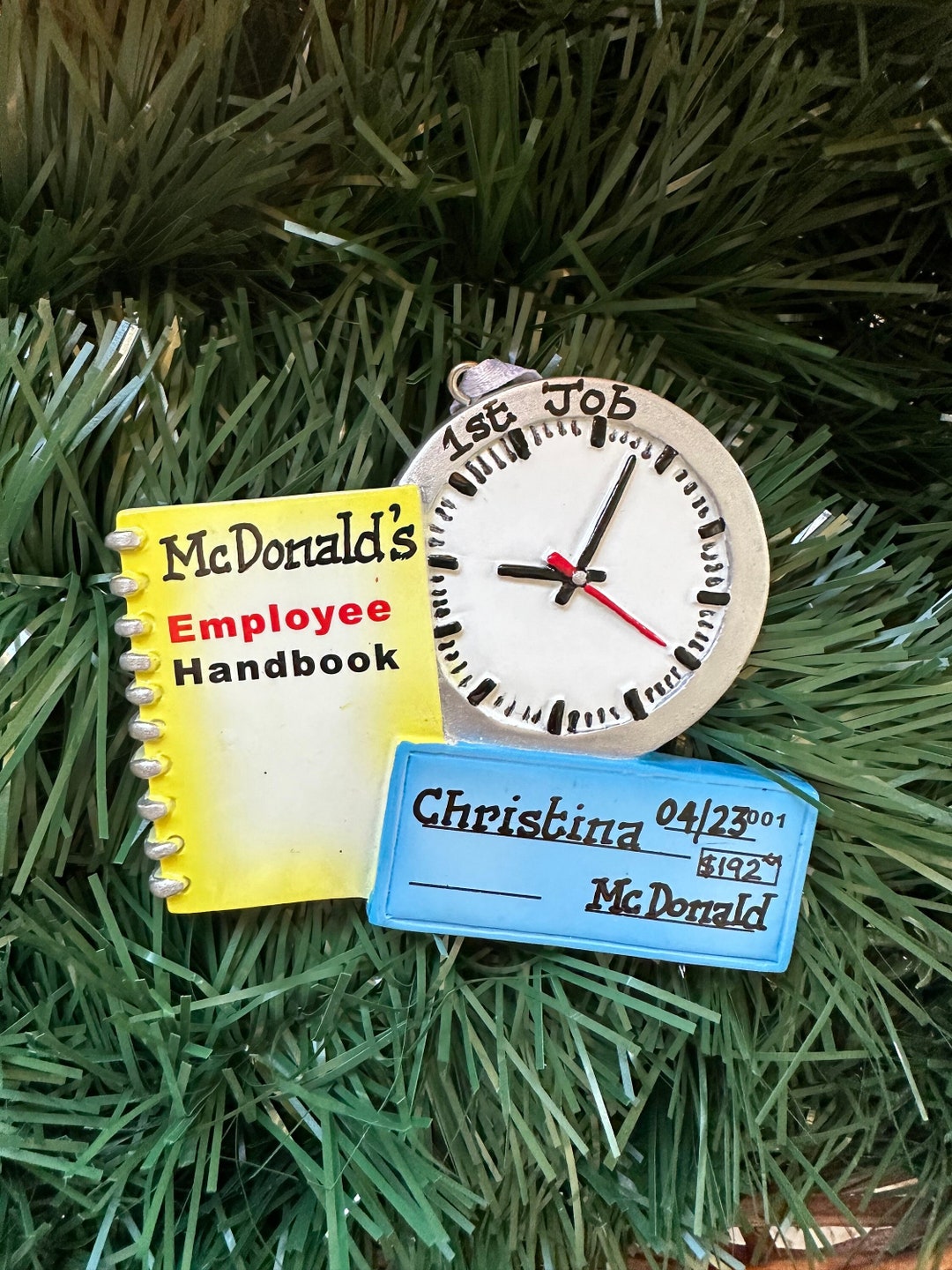 First Paycheck- First Job- New Job- Personalized Christmas Ornament - Etsy