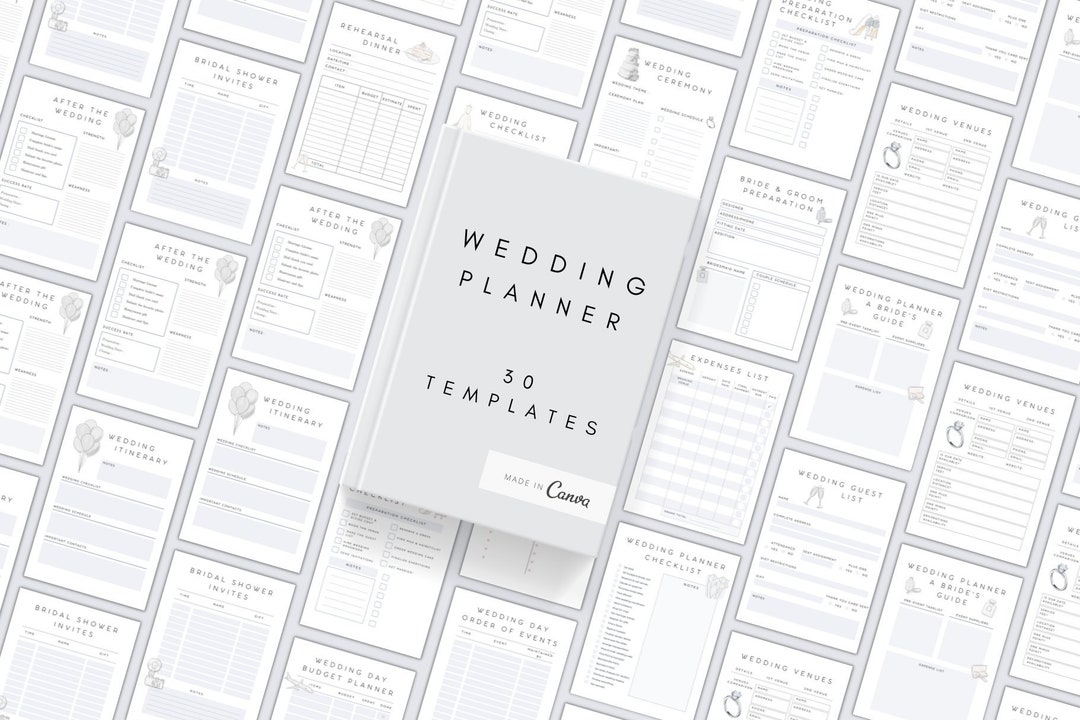Wedding Planner Printable, Wedding Planner, Print Wedding Planner ...