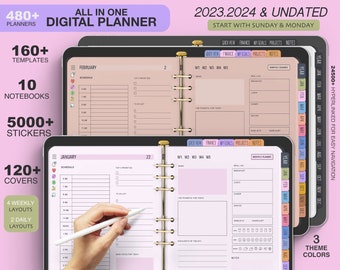 Digital Planner, Goodnotes Planner, iPad Planner, Android Planner, Daily Digital Planner, 2023 2024 Planner, Dated Digital