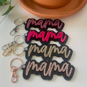Mama Keychain | Leopard Print Keychain | Leopard Print Mama Keychain | Keychain for mom | Personalized Keychain