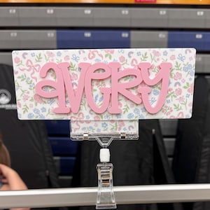 Personalized Dancer Garment Bag Name Plate with Clip for Dance Bag Name Tag Personalized Accessories for Dance Bag