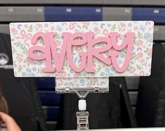 Personalized Dancer Garment Bag Name Plate with Clip for Dance Bag Name Tag Personalized Accessories for Dance Bag