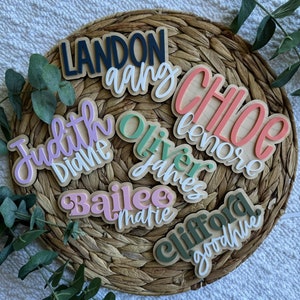 Hospital Name Announcement Sign for Baby Name Announcement for Baby Shower Gift for Baby Name Sign Birth Announcement sign