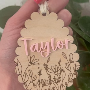 Personalized easter basket tag for kids easter basket custom basket tags for easter baskets name tag for easter baskets customized name tag