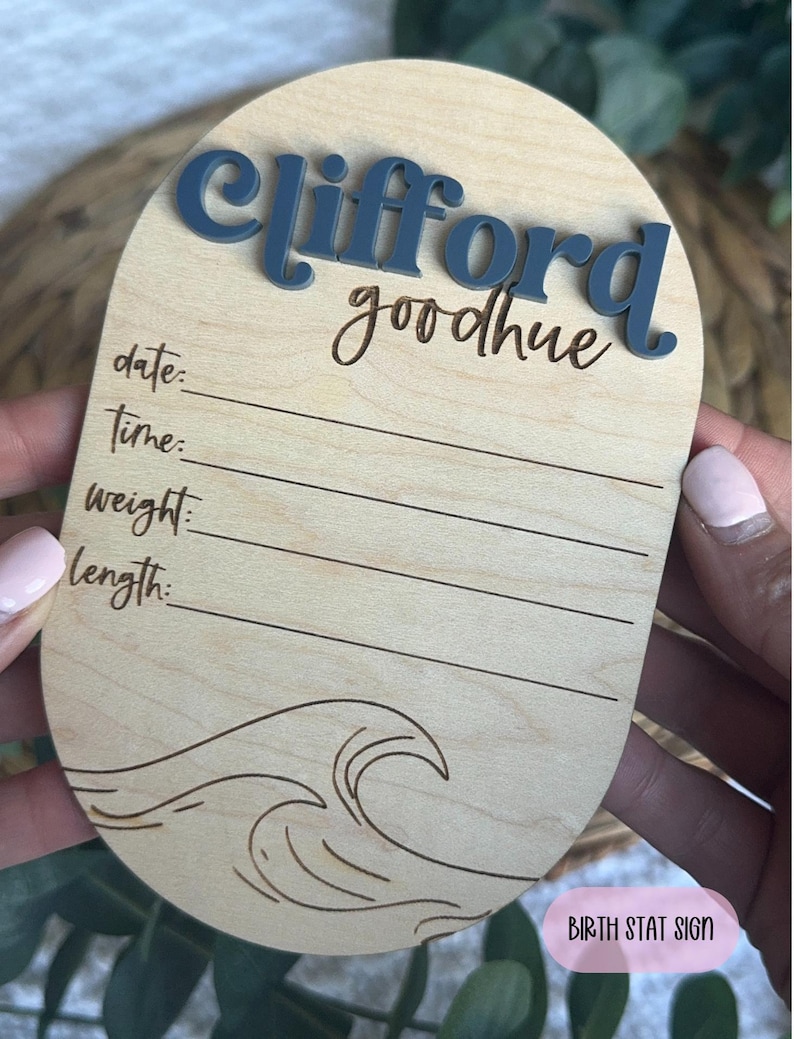 Birth Announcement Sign for Baby Name Announcement for Hospital Birth ...