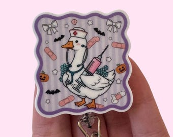 Silly Goose Badge Reel goose badge reel nurse badge reel cute goose badge reel silly goose halloween badge reel badge reel for nurses