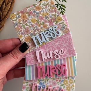 Custom badge buddy for nurses badge buddy gift for nurses personalized badge buddy for ID badge buddy gift for nurse badge buddy