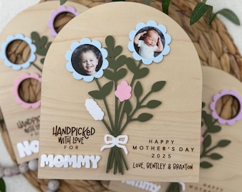 Flower Bouquet Photo Sign | Mother's Day Gifts | Gifts for Mom | Crafts for Kids | Kids Keepsake