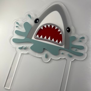 Shark cake topper, shark birthday party, jaws cake topper, shark head cake topper, shark party, birthday cake topper, custom cake topper