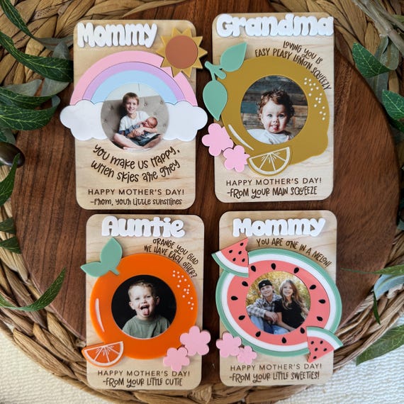 Mother's Day Fridge Photo Magnet | Fridge Magnet | Mother's Day Gift | Mom Gift | Gift for Grandma | Gift for Mom | Photo Frame