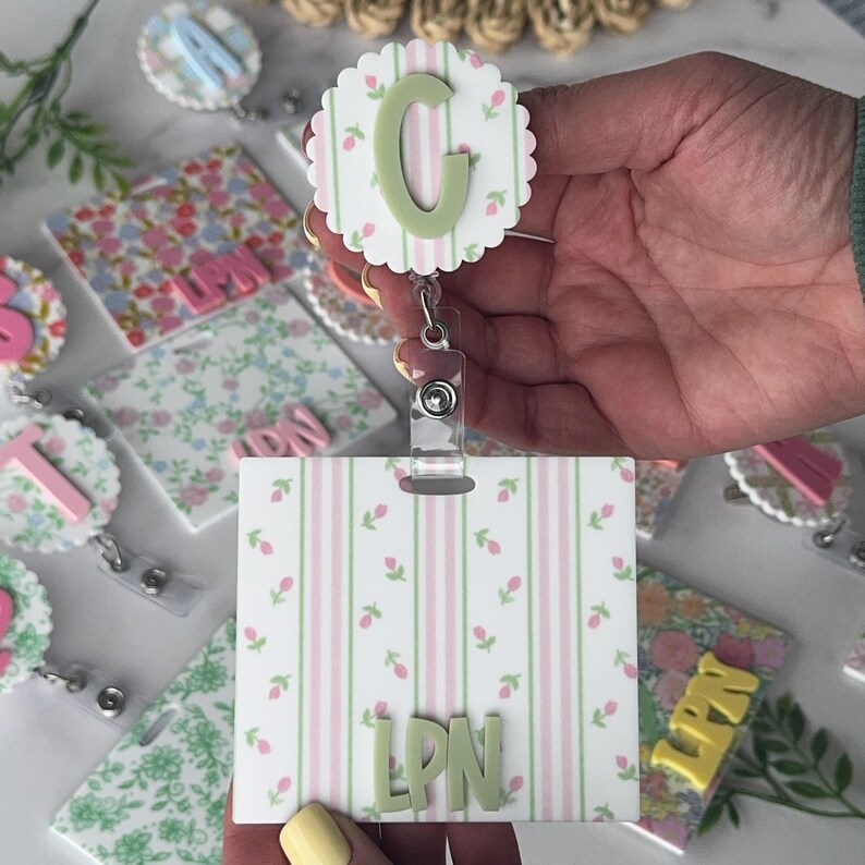 Custom badge buddy for nurses badge buddy gift for nurses personalized badge buddy for ID badge buddy gift for nurse badge buddy image 12