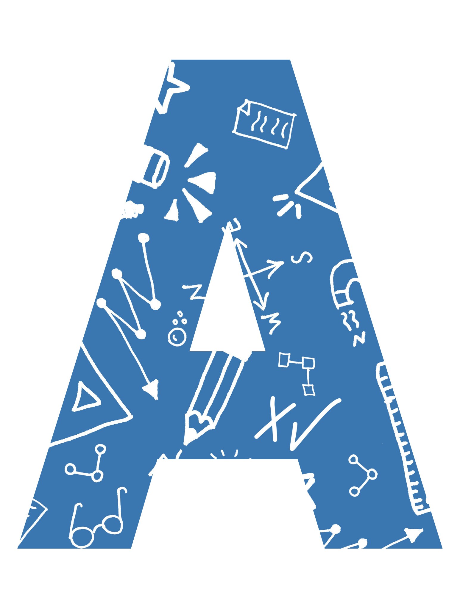 Pretty Math Letter Math Themed Bulletin Letters - Etsy