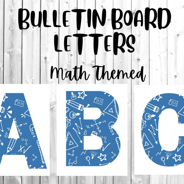 Math Themed Bulletin Letters