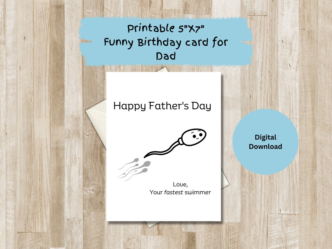 Printable Funny Father's Day Card Humor Cards for Dad Joke Card From — free download