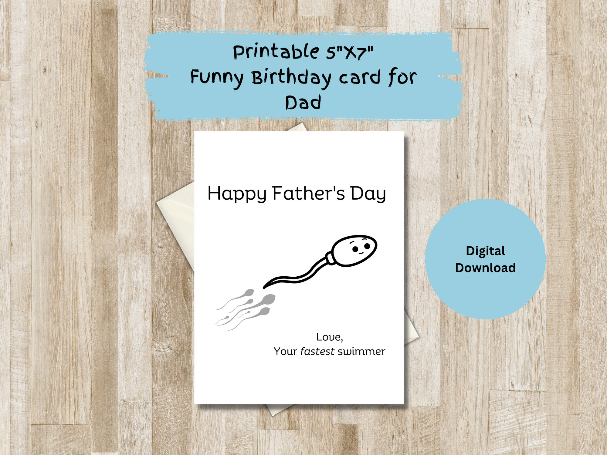 Printable Funny Father's Day Card - Humor - Cards for Dad - Joke Card ...