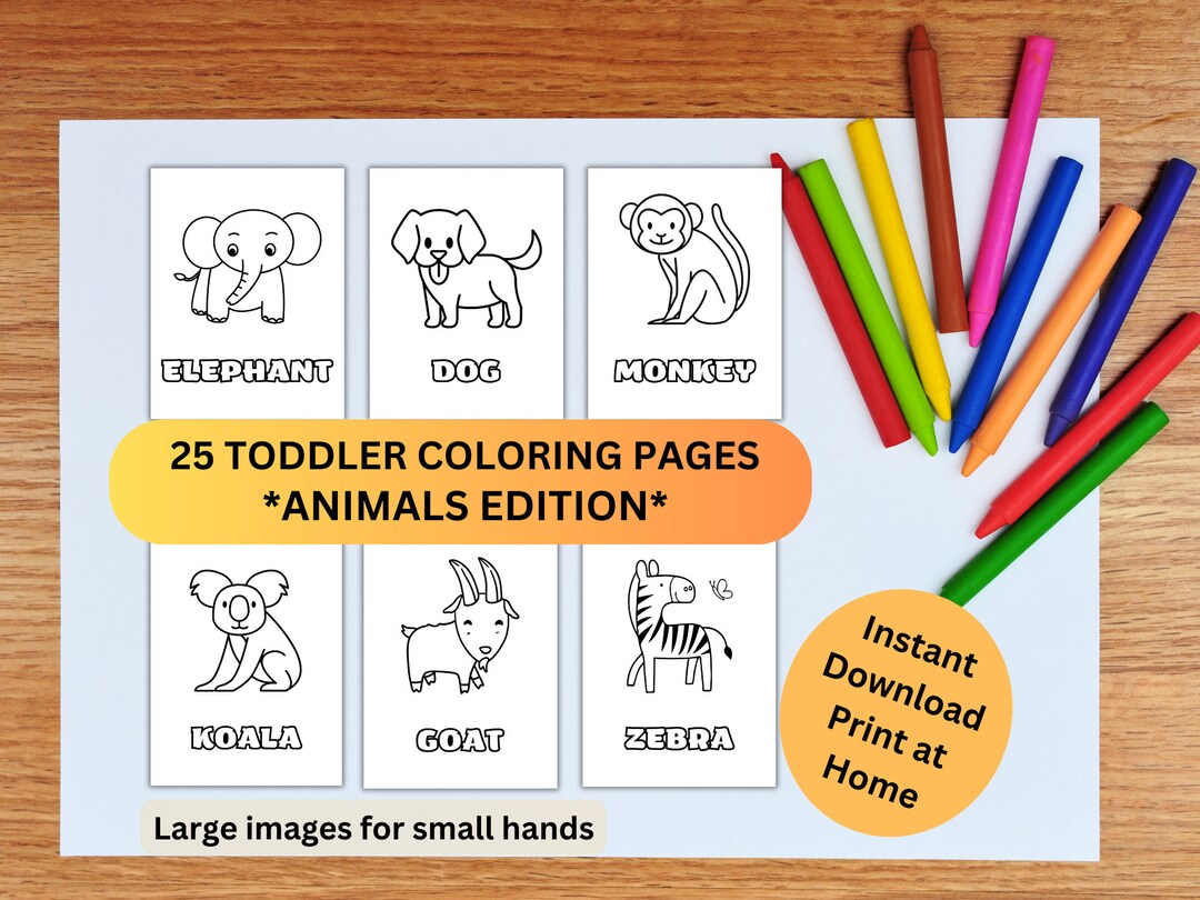 25 Printable Toddler Coloring Pages - Animals Edition -- Coloring Pages ...