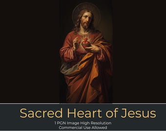 Sacred Heart of Jesus | Religious Christian Wall Art | Catholic Home Decor | Printable Artwork
