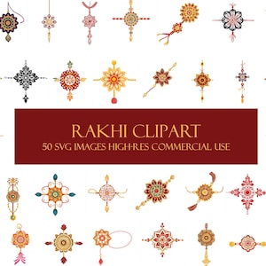 Puede incluir: Un conjunto de 50 imágenes SVG coloridas de diseños de Rakhi. Los diseños presentan patrones y motivos intrincados, que incluyen flores, formas geométricas y símbolos tradicionales indios. Las imágenes son perfectas para crear manualidades digitales, invitaciones y otros proyectos.