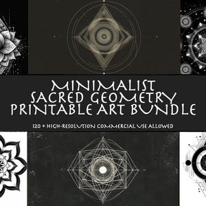 Peut inclure: Un lot d'art numérique avec des motifs géométriques sacrés minimalistes. Le lot comprend plus de 120 images haute résolution, parfaites pour l'impression et l'utilisation commerciale.