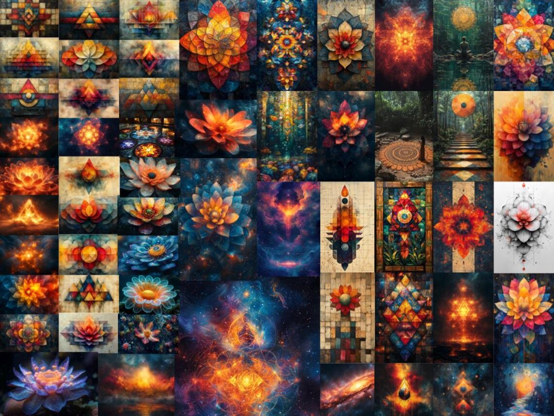 Sacred Geometry Art Print | Spiritual Wall Decor | Metaphysical Design ...