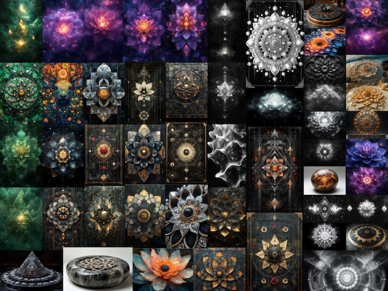 Sacred Geometry Art Print | Spiritual Wall Decor | Metaphysical Design ...