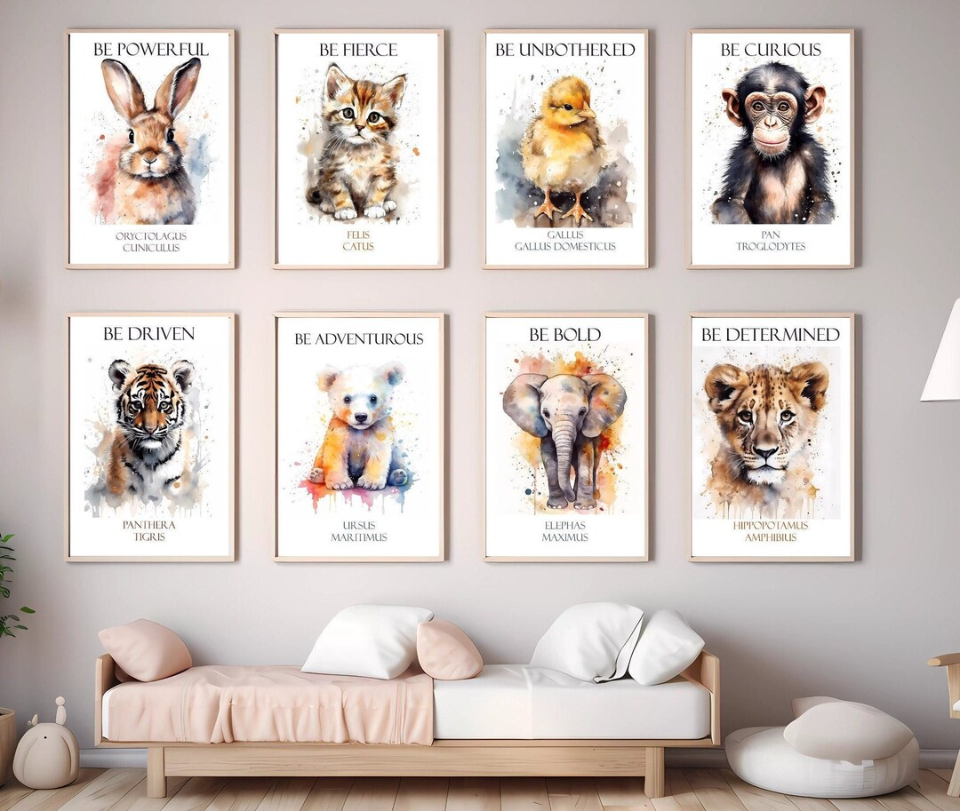 Nursery Baby Animal Decor Prints nursery Digital Decor Etsy