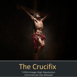 Crucifixion Art: Jesus on the Cross, Religious Wall Art (Digital Download Available)