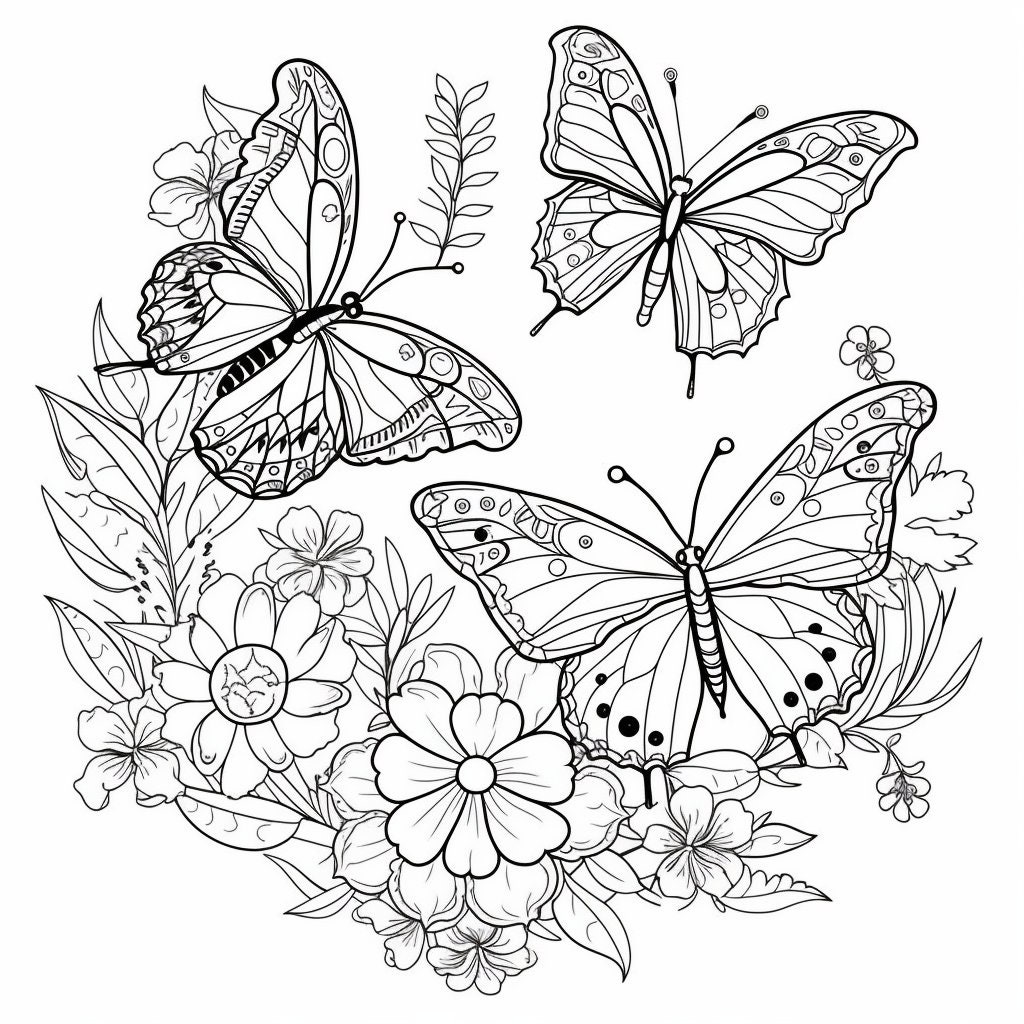 Coloring Book Butterflies – elizabethsuttoncollection