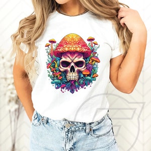 Schädel PNG, Sublimation Design, Pilz, PNG, Clipart, Shirt Design, PNG Sublimation, Instant Download, Art