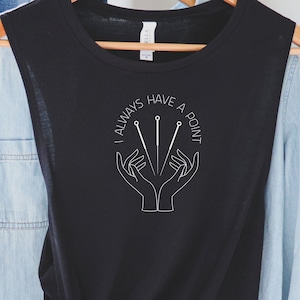 On Point Tank, Acupuncture, Acupuncture Tank, Acupuncture Scoop Muscle Tank, Acu Tank, Acupuncturist Gift, Acupuncture works, Healthcare