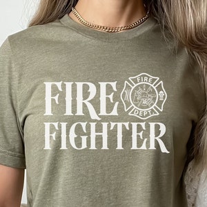 Firefighter Shirt Women, Engineman Ladderman T-shirt, First Responder Gift, Fire Marshal Clothing, Volunteer Gear, Firefighter Shirt Men