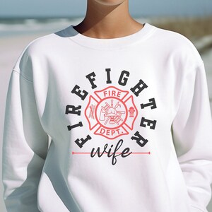 Firefighter Shirt, Engineman Ladderman Wife Sweatshirt, First Responder Shirt, Firefighter Wife Gift, Pullover, Firefighter Wife Sweatshirt