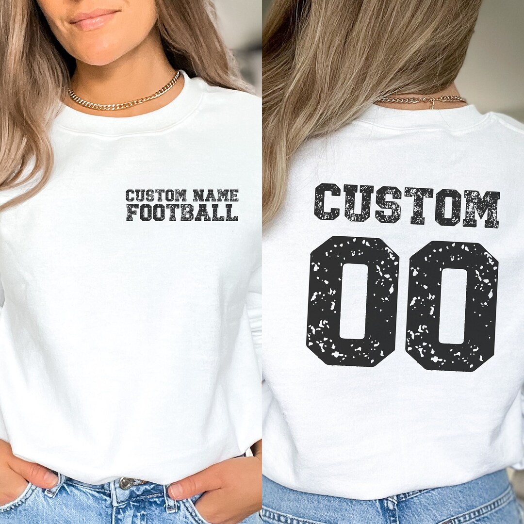Personalized Football Team Sweatshirt Customizable Player Etsy