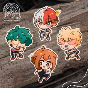 Kawaii Held Turnier Aufkleber | Wasserfeste Vinyl-Sticker von Danro | Matte Glitter Stickers für Laptops, Wasserflaschen und Anime-Journale
