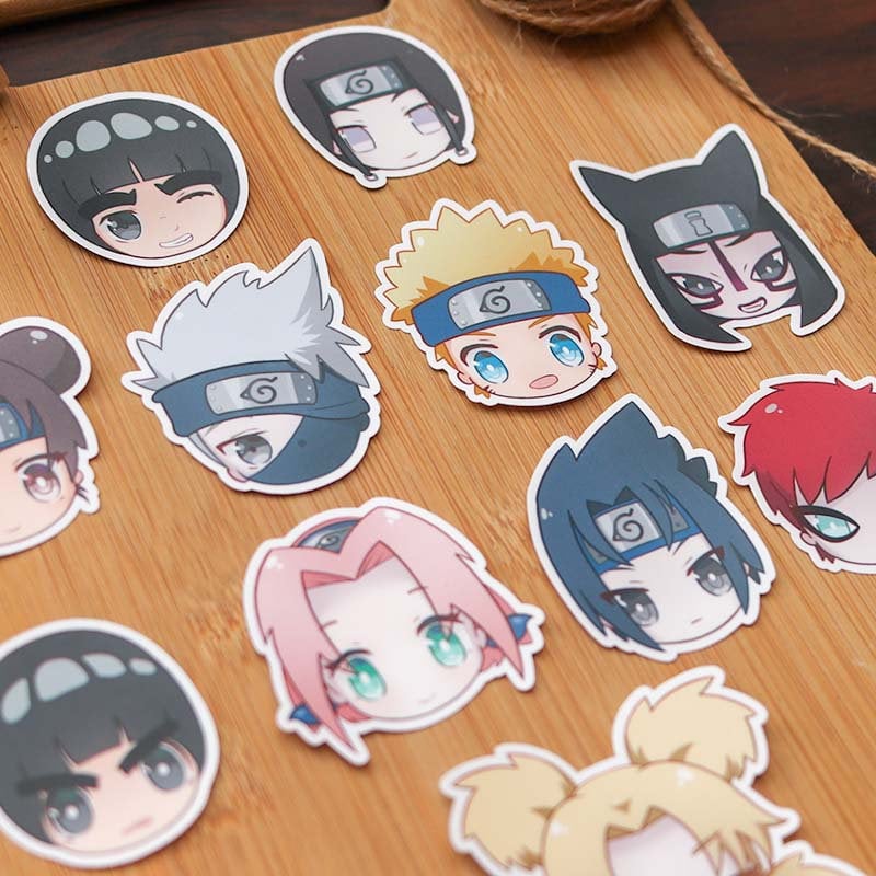 Anime Head Multicolor Character Naruto Cartoon Sticker Decal Cool  Embellishment