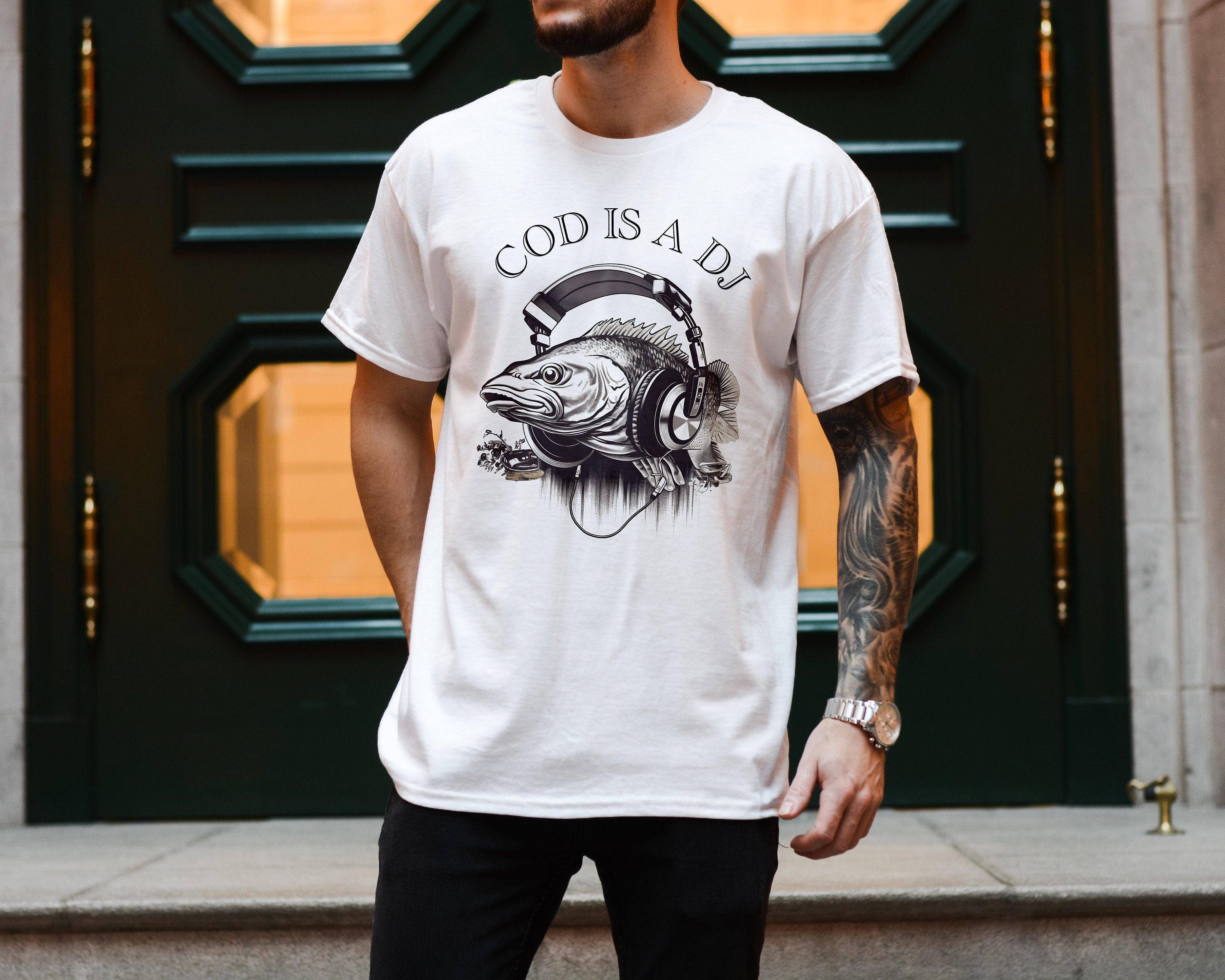 Cod is a DJ T shirt EDM Dance Unisex Summer Boat Party Fish Pun Etsy Australia