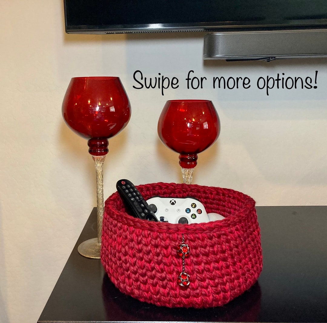 Crocheted Baskets for Storage, Multipurpose Organizing, Gifts, for Jewelry, Seasonal Decorating