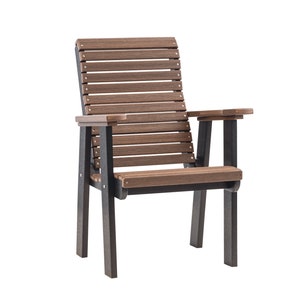 Anchor Bay Amish Crafted Poly Outdoor Stuhl: Brasilianischer Nussbaum auf Schwarz