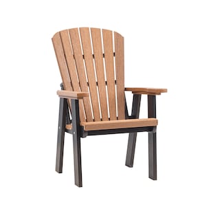 Grand Lake Amish Poly Outdoor Adirondack Chair: Antikes Mahagoni & Schwarz