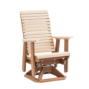Anchor Bay Amish Handgefertigter Poly Outdoor Drehgleiter, Hochlehner: Birkenholz & Antikes Mahagoni